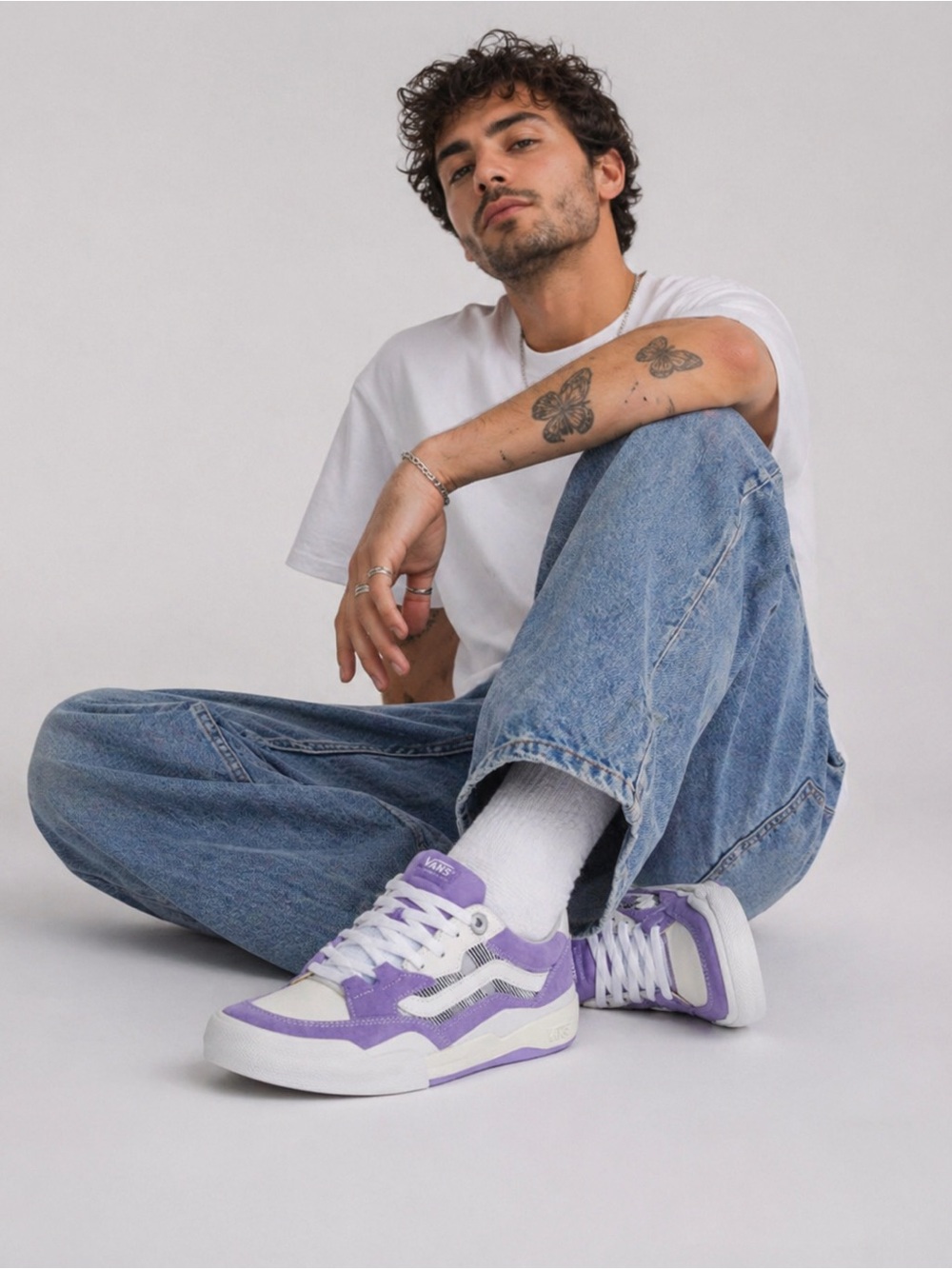 Vans Wayvee 2.0 Purple White Suede Skate Shoes Men’s 7 NWOT